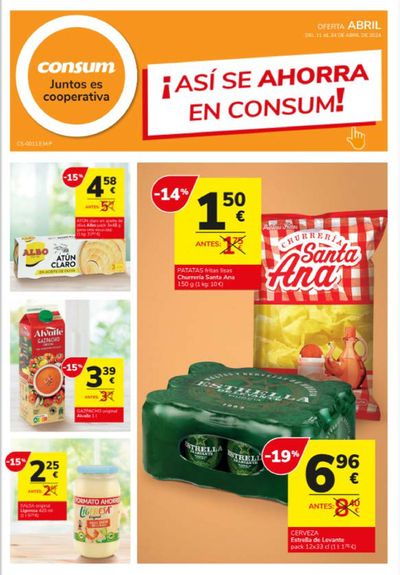 Catálogo Consum en Alcázares | ¡Así se ahorra en Consum!  | 11/4/2024 - 24/4/2024