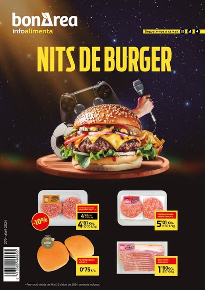 Catálogo bonÀrea en Sant Boi | Nits de burger | 1/4/2024 - 22/4/2024