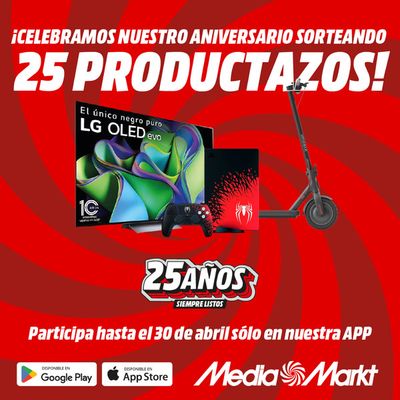 Catálogo MediaMarkt en Sant Cugat del Vallès | ¡Sorteamos 25 productazos durante el mes de abril por nuestro 25 aniversario!  | 12/4/2024 - 30/4/2024