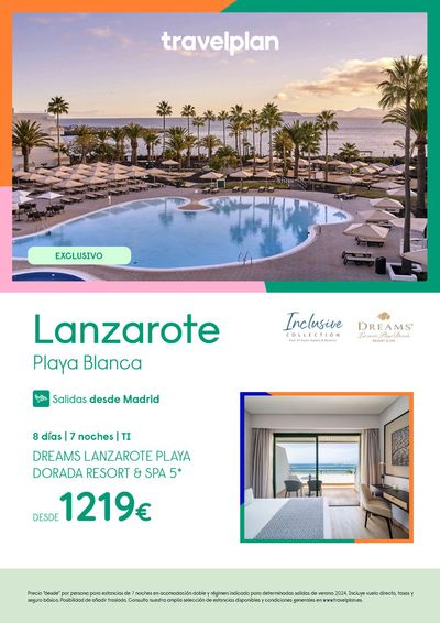 Ofertas de Viajes en Carballo | Travelplan Lanzarote Playa Blanca de Travelplan | 15/4/2024 - 10/5/2024