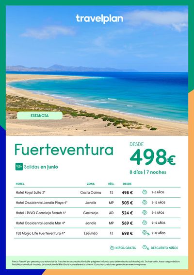 Ofertas de Viajes en Valverde del Camino | Travelplan Fuerteventura de Travelplan | 15/4/2024 - 15/5/2024