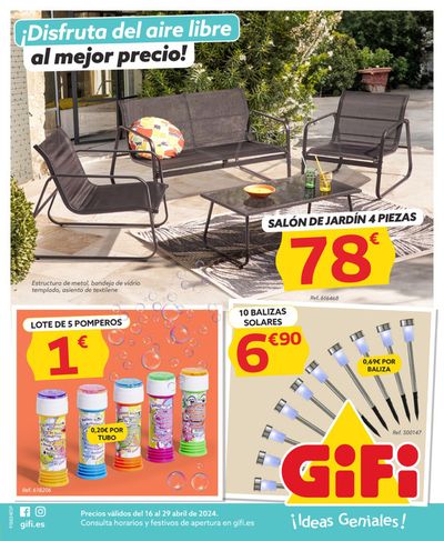 Catálogo GiFi en Valencia | Disfruta del aire libre al mejor precio!  | 16/4/2024 - 29/4/2024
