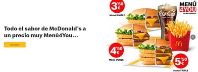 Ofertas de Restauración | Menú 4 you de McDonald's de McDonald's | 17/4/2024 - 21/4/2024