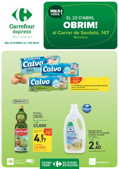Catálogo Carrefour Express en Sant Cugat del Vallès | OBRIM! al Carrer de Santaló | 23/4/2024 - 7/5/2024