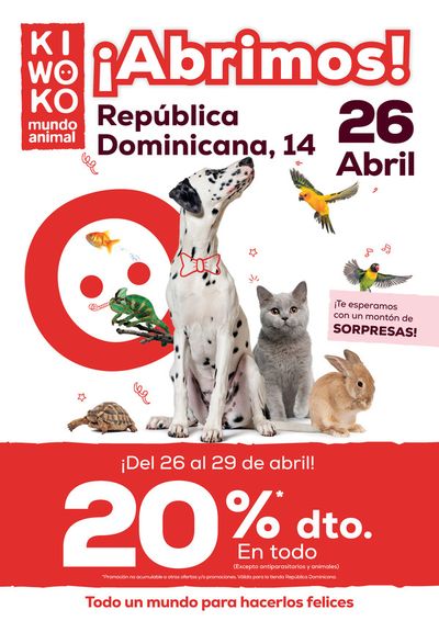 Ofertas de Hiper-Supermercados en Fontanales | ¡Abrimos! KIWOKO República Dominicana de Kiwoko | 26/4/2024 - 29/5/2024