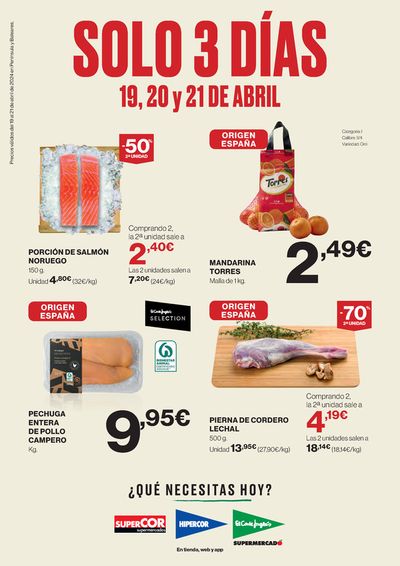 Catálogo Supercor en Tomares | Oferta solo 3 días para Península, Baleares  | 19/4/2024 - 21/4/2024
