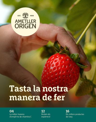 Catálogo Ametller Origen en Vilanova i la Geltru | Tasta la nostra manera de fer | 19/4/2024 - 30/4/2024