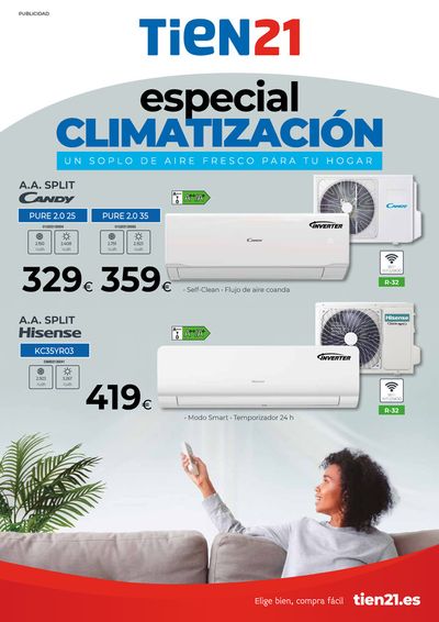 Catálogo Tien 21 en Pobla de Vallbona | Folleto "Especial Climatización" | 19/4/2024 - 28/4/2024