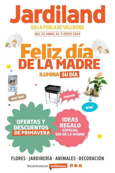 Ofertas de Jardín y Bricolaje en Puçol | Feliz día de la Madre de Jardiland | 25/4/2024 - 5/5/2024
