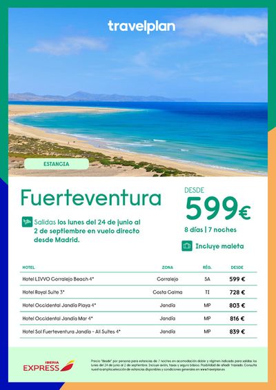 Ofertas de Viajes en Montellano | Travelplan Fuerteventura de Travelplan | 22/4/2024 - 17/5/2024