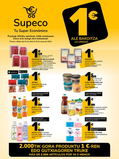 Ofertas de Hiper-Supermercados en Sestao | Supeco, tu super económico de Supeco | 24/4/2024 - 15/5/2024