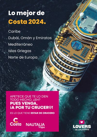 Catálogo Nautalia Viajes en Aranjuez | Catálogo Lo mejor de Costa 2024 | 22/4/2024 - 30/11/2024