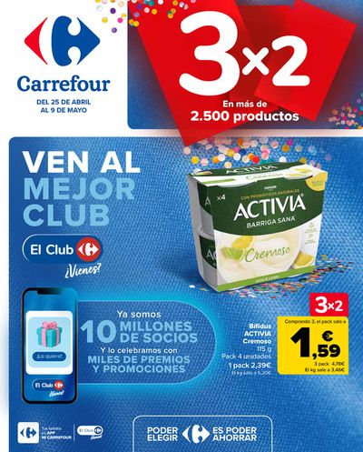 Catálogo Carrefour en Melilla | 3x2 (Alimentación, Drogueria, Perfumeria y comida de animales)+CHOLLOS | 25/4/2024 - 9/5/2024