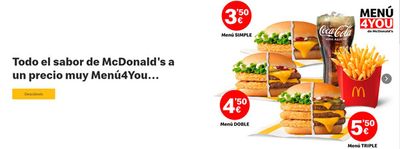 Catálogo McDonald's | Menú 4 you de McDonald's | 22/4/2024 - 25/4/2024