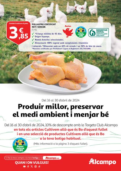 Catálogo Alcampo en Sant Boi | Produir millor, preservar el medi ambient i menjar bé | 22/4/2024 - 30/4/2024
