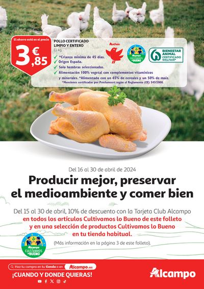 Catálogo Alcampo en Tarazona | Producir mejor, preservar el medioambiente y comer bien | 22/4/2024 - 30/4/2024