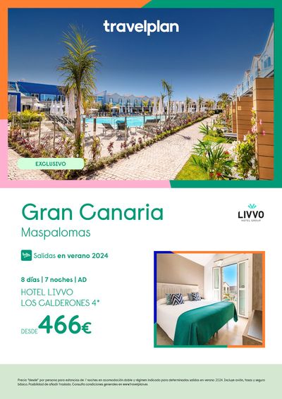 Ofertas de Viajes en Alcalá de Guadaira | Travelplan Gran Canaria Maspalomas de Travelplan | 23/4/2024 - 11/5/2024