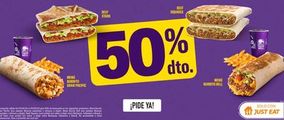 Ofertas de Restauración en Madrid | 50% dto de Taco Bell | 23/4/2024 - 5/5/2024