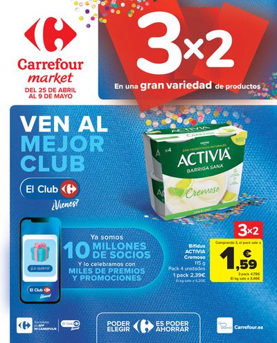 Catálogo Carrefour Market en Sanxenxo | 3x2 En una gran variedad de productos | 25/4/2024 - 9/5/2024