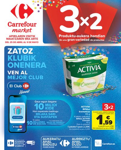 Catálogo Carrefour Market en Vitoria | 3x2 En una gran variedad de productos  | 25/4/2024 - 9/5/2024