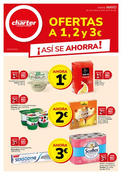 Catálogo Supermercados Charter en Tavernes de la Valldigna | ¡ASÍ SE AHORRA! | 25/4/2024 - 29/5/2024