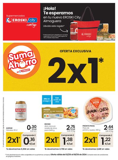 Ofertas de Hiper-Supermercados en Mondéjar | Nuevo EROSKI City Almoguera de Eroski | 2/5/2024 - 8/5/2024