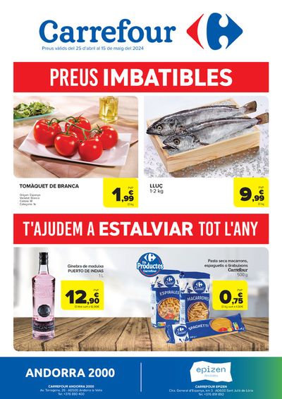 Ofertas de Hiper-Supermercados en Andorra la Vella | Preus Imbatibles de Andorra 2000 | 25/4/2024 - 15/5/2024