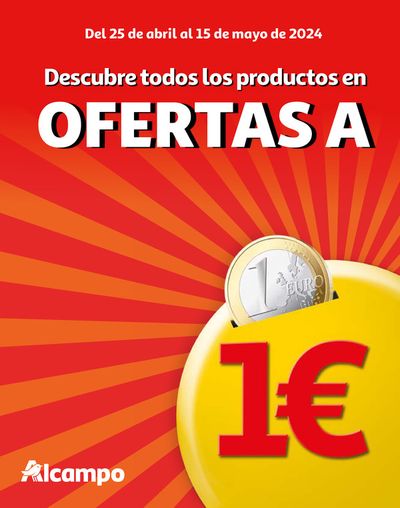 Catálogo Alcampo en Alicante | Descubre todos los productos en ofertas a 1€ | 25/4/2024 - 15/5/2024