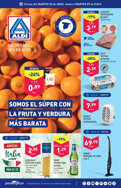 Catálogo ALDI en Ciutadella | ¡Así de fácil, así de Aldi! | 30/4/2024 - 7/5/2024