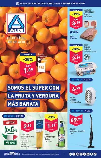 Catálogo ALDI en Arona | ¡Así de fácil, así de Aldi! | 30/4/2024 - 7/5/2024