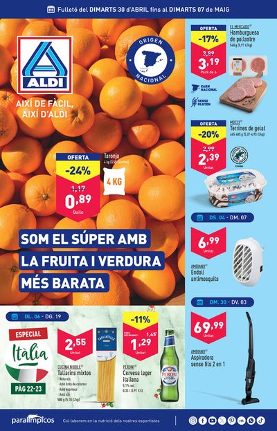 Catálogo ALDI en Barcelona | ¡Así de fácil, así de Aldi! | 30/4/2024 - 7/5/2024