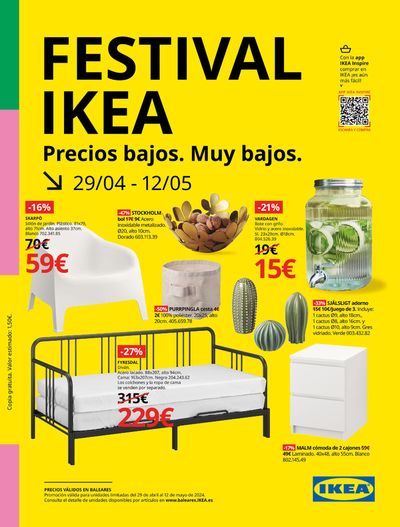 Ofertas de Hogar y Muebles en Ferreries | Catálogo Festival IKEA 29/04 - 12/05 de IKEA | 30/4/2024 - 12/5/2024