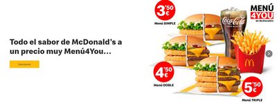 Ofertas de Restauración | Menú 4 you de McDonald's de McDonald's | 30/4/2024 - 7/5/2024