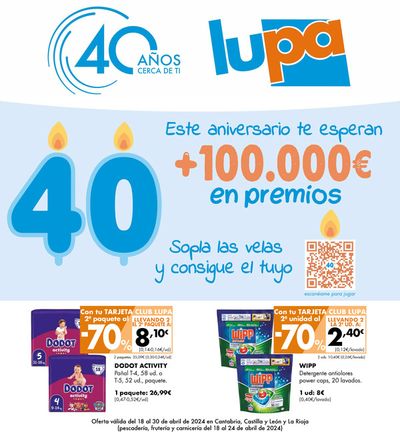 Ofertas de Hiper-Supermercados en Aguilar de Campoo | Oferta válida del 18 al 30 de abril de 2024 de Supermercados Lupa | 30/4/2024 - 30/4/2024