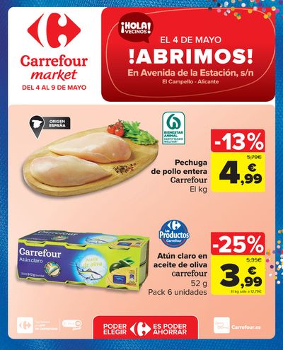 Catálogo Carrefour Market en San Vicente del Raspeig | ¡ABRIMOS!_El Campello | 4/5/2024 - 9/5/2024