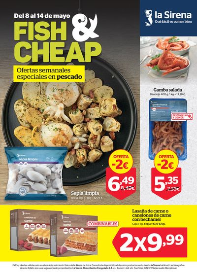 Ofertas de Hiper-Supermercados en Sant Josep de sa Talaia | Ofertas semanales especiales en pescado de La Sirena | 8/5/2024 - 14/5/2024