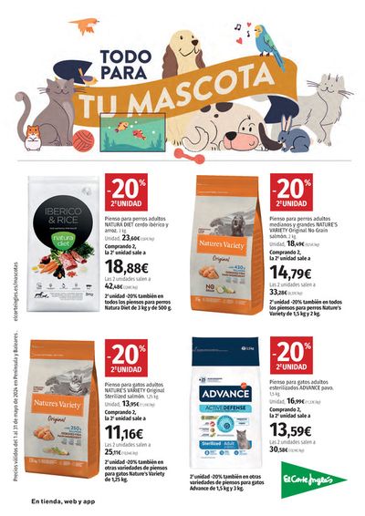 Catálogo El Corte Inglés en Badajoz | Todo para tu mascota | 2/5/2024 - 31/5/2024