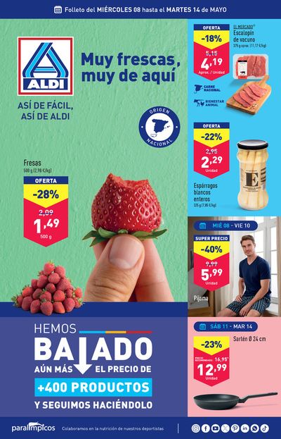 Catálogo ALDI en Sant Climent | Así de fácil, así de Aldi | 8/5/2024 - 14/5/2024