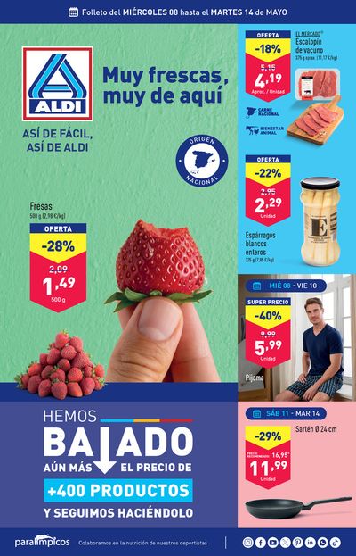 Catálogo ALDI en Zaragoza | Así de fácil, así de Aldi | 8/5/2024 - 14/5/2024