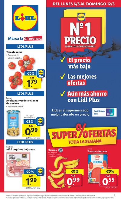 Catálogo Lidl en Ceuta | PRECIO Nº1 | 6/5/2024 - 12/5/2024