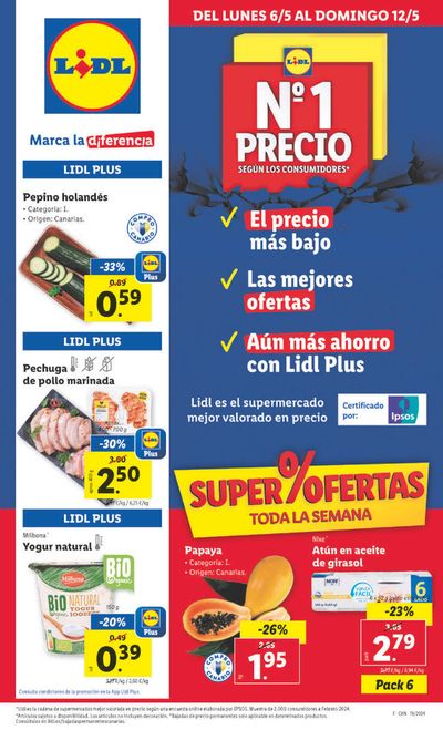 Catálogo Lidl | PRECIO Nº1 | 6/5/2024 - 12/5/2024
