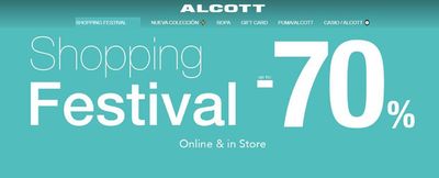 Catálogo Alcott en Viladecans | Shopping festival. -70% | 2/5/2024 - 16/5/2024