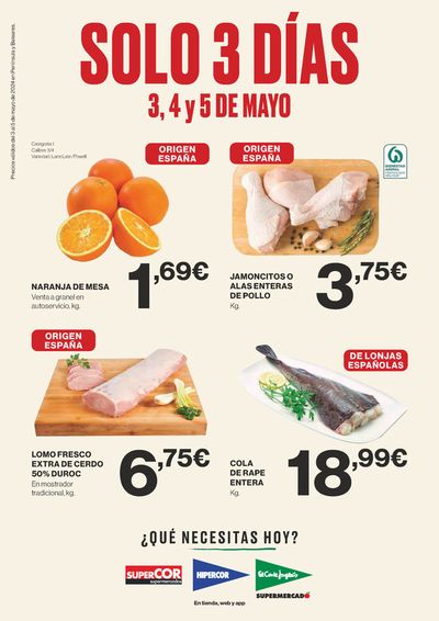 Catálogo Supercor en Valencia | Oferta solo 3 días para Península, Baleares  | 3/5/2024 - 5/5/2024