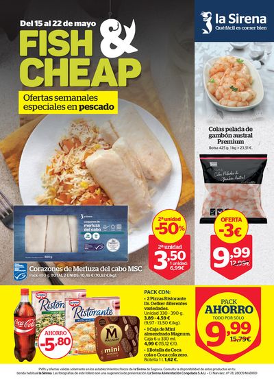 Ofertas de Hiper-Supermercados en Palazuelos de Eresma | Ofertas semanales especiales en pescado de La Sirena | 15/5/2024 - 22/5/2024