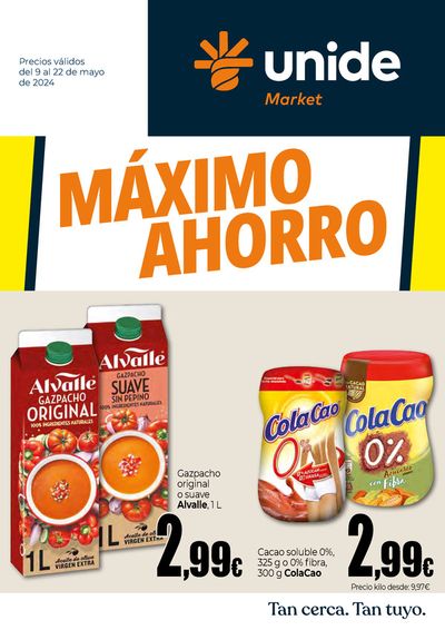 Catálogo Unide Market en Alicante | Máximo Ahorro | 9/5/2024 - 22/5/2024