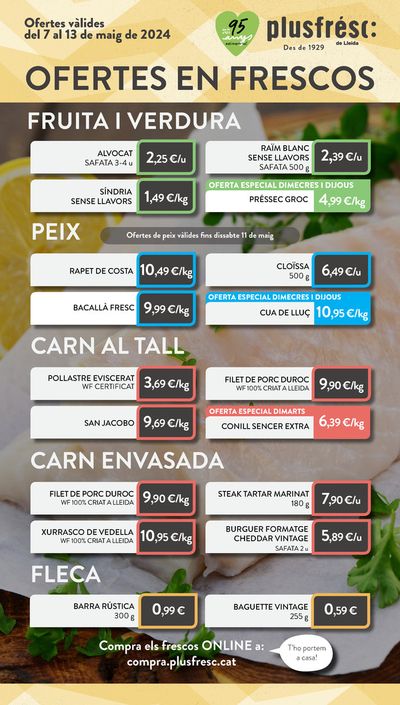 Ofertas de Hiper-Supermercados en Gandesa | Ofertes vàlides del 7 al 13 de maig de 2024 de Plusfresc | 7/5/2024 - 13/5/2024