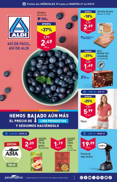 Catálogo ALDI en Santa Cruz de Tenerife | ¡Así de fácil, así de Aldi! | 15/5/2024 - 21/5/2024