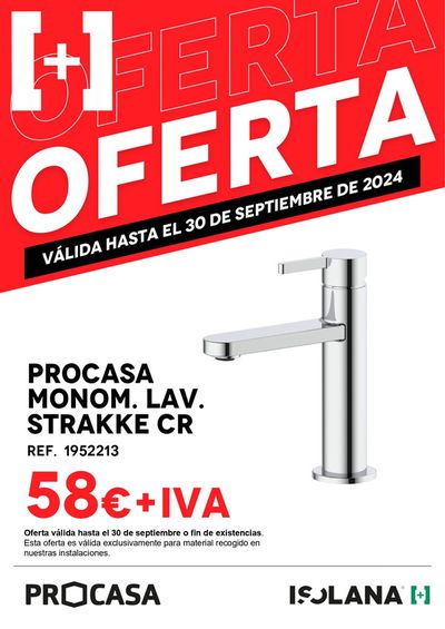 Catálogo Isolana en Madrid | PROCASA MONOMANDO LAVABO STRAKKE CR | 10/5/2024 - 30/9/2024