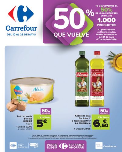 Catálogo Carrefour en Dos Hermanas | Que Vuelve 50% | 10/5/2024 - 23/5/2024