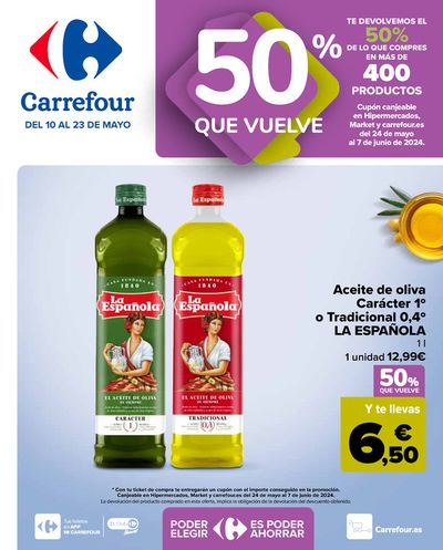 Catálogo Carrefour en Alcobendas | Que Vuelve 50% | 10/5/2024 - 23/5/2024